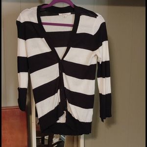 Black & White Stripe Cardigan